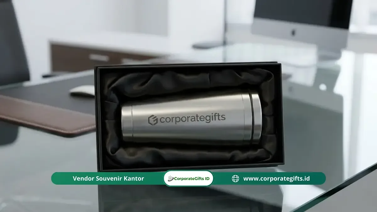 Souvenir Halalbihalal Kantor Mewah? Tumbler Stainless Custom - CorporateGifts.ID