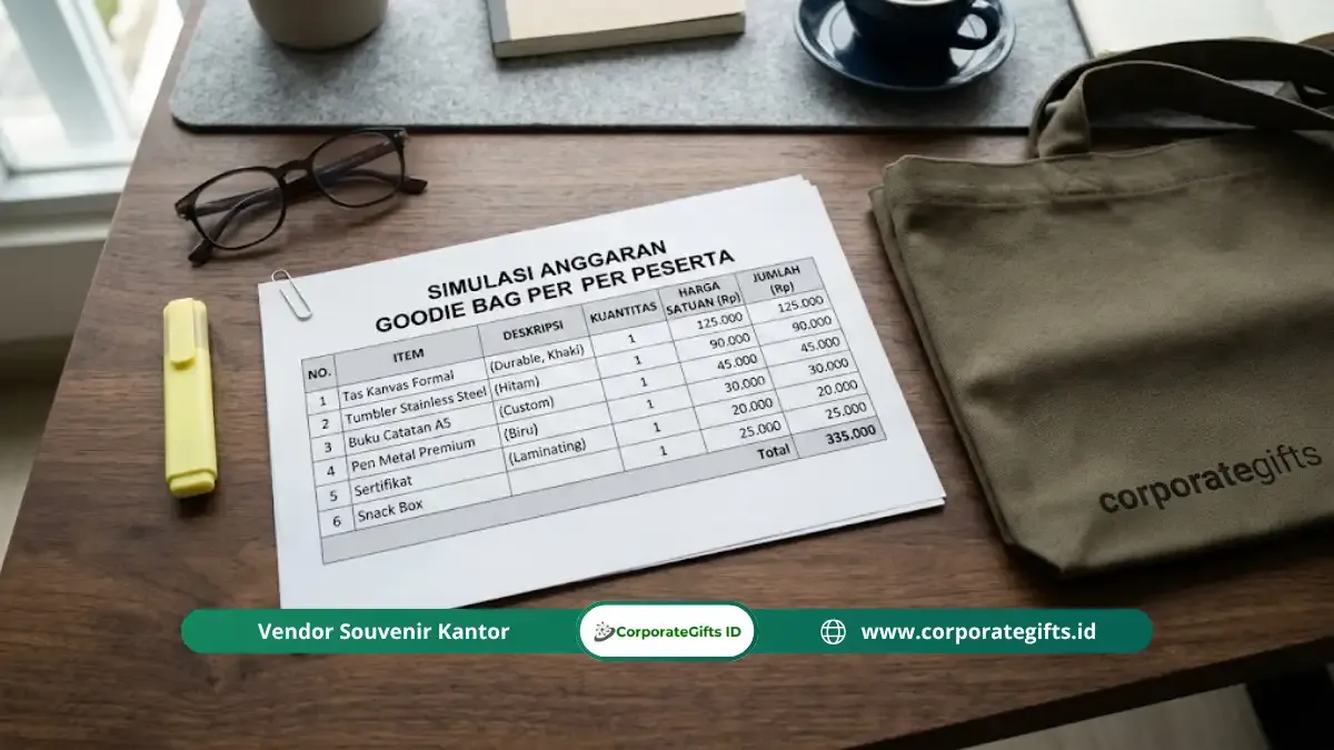 Simulasi Anggaran Goodie Bag Seminar Per Peserta - CorporateGifts.ID