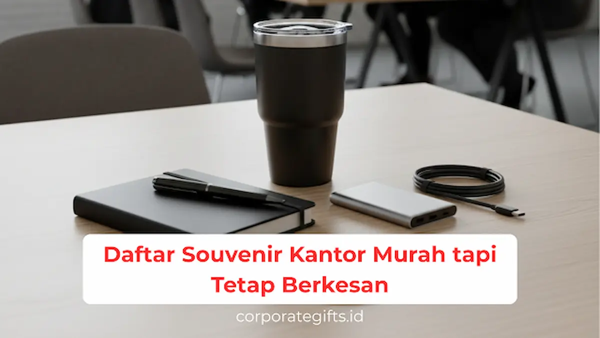 Daftar souvenir kantor murah dan fungsional dengan kustomisasi logo perusahaan | CorporateGifts.ID
