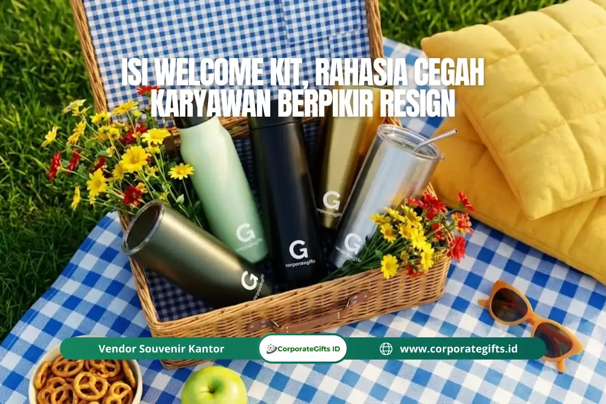 Paket isi welcome kit kantor kekinian untuk onboarding karyawan baru