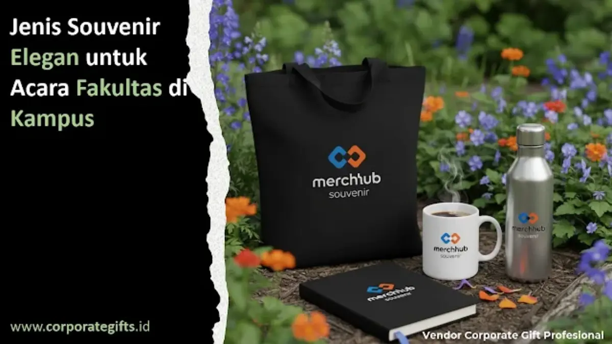 Executive gift set souvenir kampus berlogo universitas resmi dengan kemasan hardbox mewah