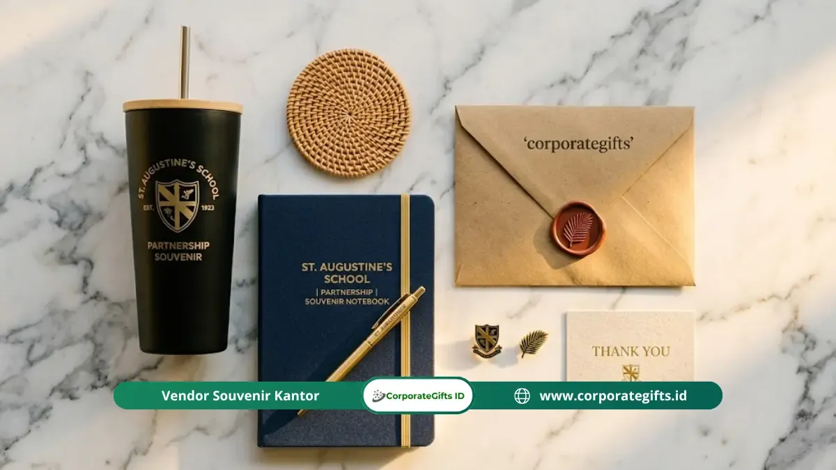 Merchandise fungsional dan gift set eksklusif berlogo resmi sekolah mitra - CorporateGifts.ID
