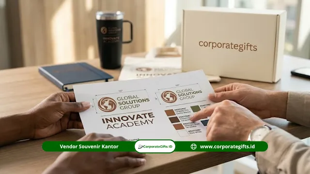 Kustomisasi Souvenir Mitra Kampus Swasta Dual-Logo | CorporateGifts.ID