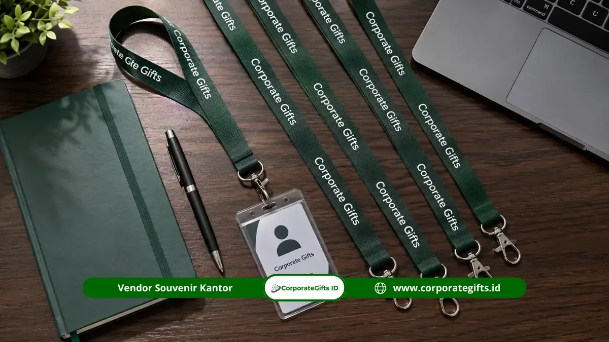 Lanyard Souvenir Kantor Custom Solusi Branding Kantor - CorporateGifts.ID