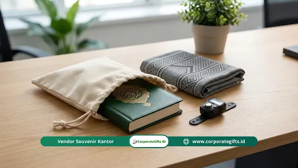Kombinasi perlengkapan ibadah travel dan souvenir hari raya | CorporateGifts.ID