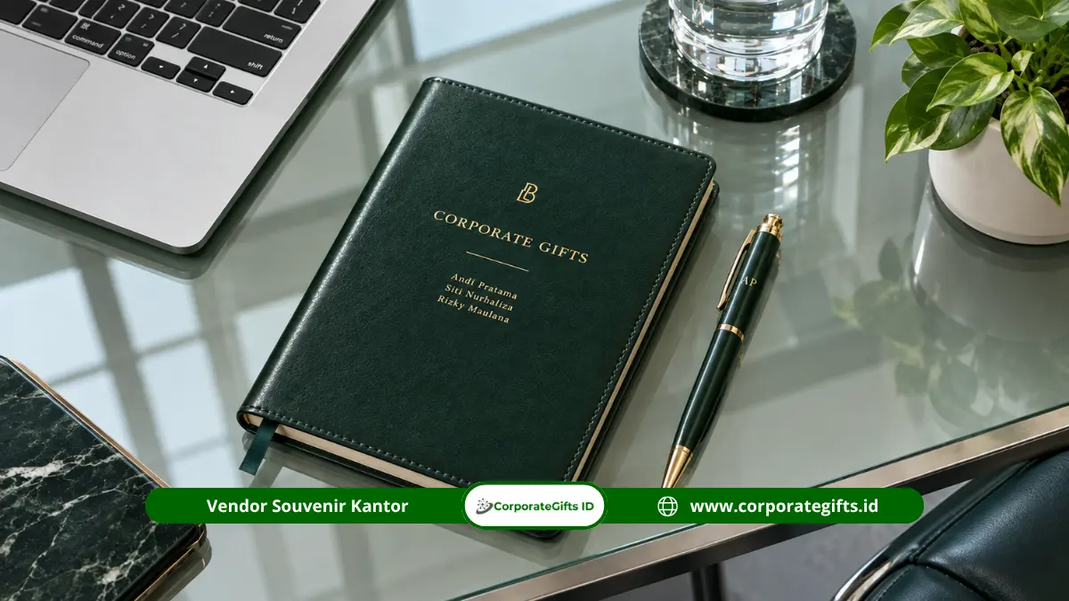 merchandise karyawan dengan personalisasi nama untuk gathering kantor