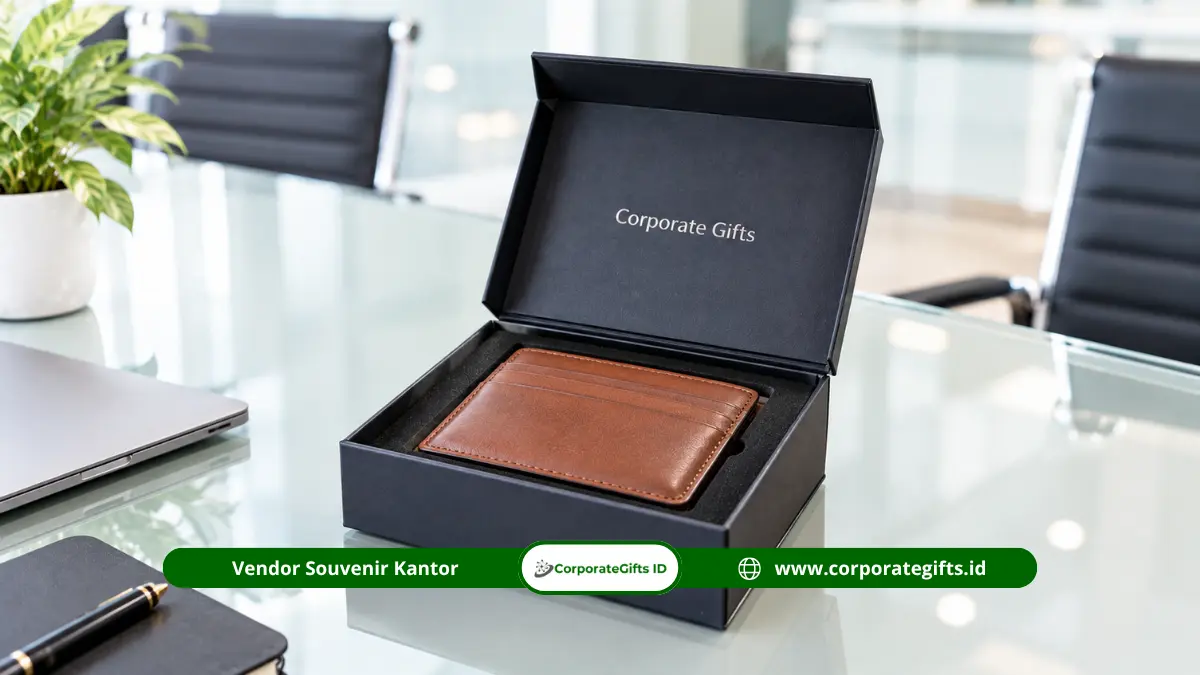 Packaging merchandise premium untuk klien korporat VIP di acara gathering hotel.
