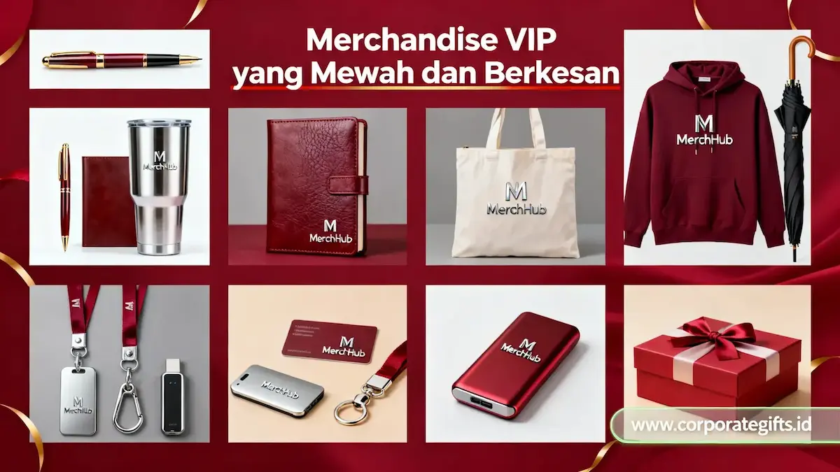 Detail material kulit dan grafir presisi pada set merchandise VIP perusahaan | CorporateGifts.ID