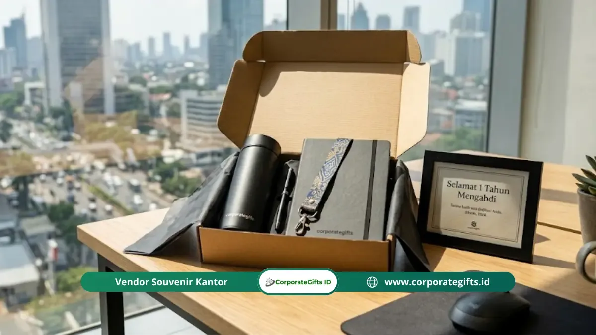 Ilustrasi Kado Anniversary Karyawan 1 Tahun - CorporateGifts.ID