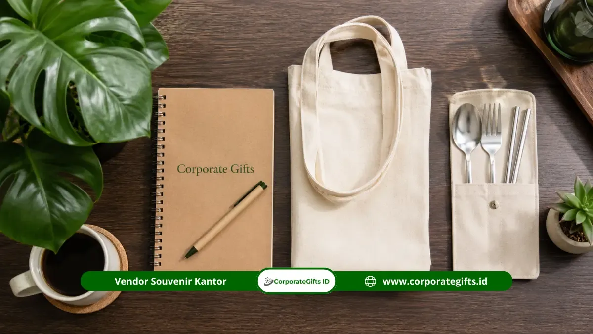 Paket seminar kits eco-friendly lengkap dengan tote bag kanvas dan block note daur ulang