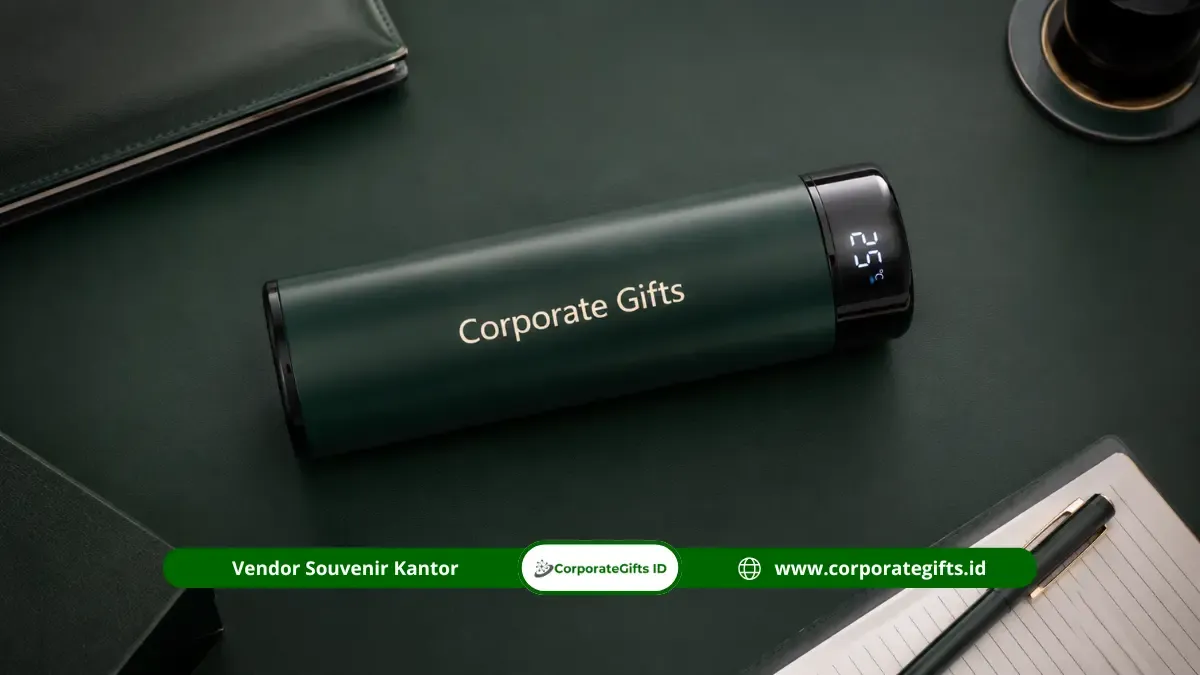 Premium Smart LED Thermos Custom Logo - CorporateGifts.ID