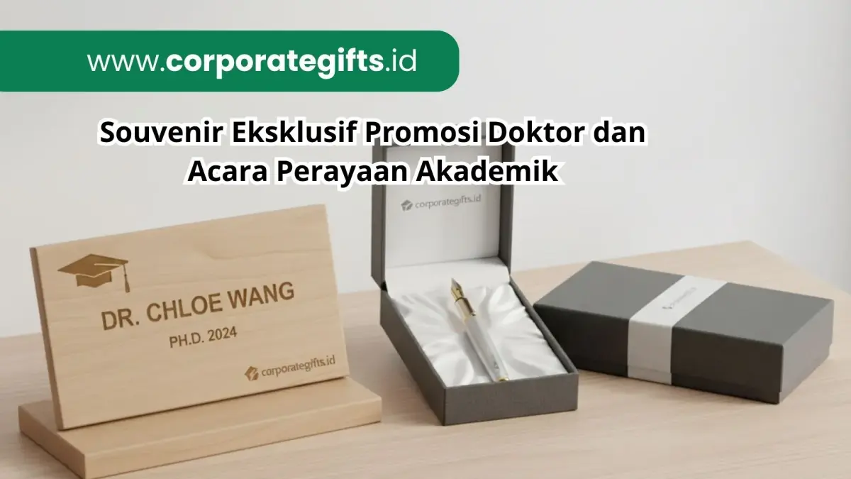 Ragam pilihan souvenir akademik premium seperti plakat kristal kustom dan pulpen eksekutif berlogo universitas - CorporateGifts.ID