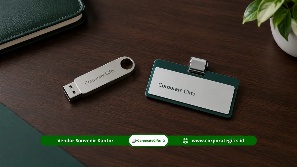 Flash disk dan name tag custom berlogo instansi pemerintah