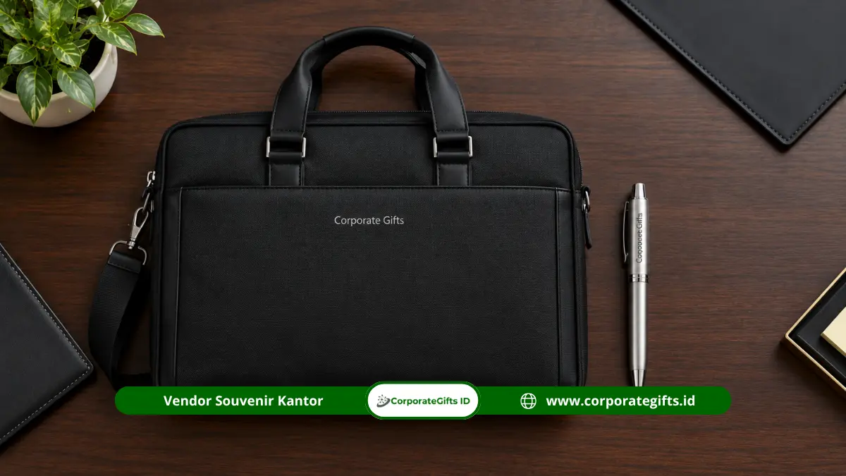 Tas kerja dan pulpen metal sebagai souvenir kegiatan kedinasan