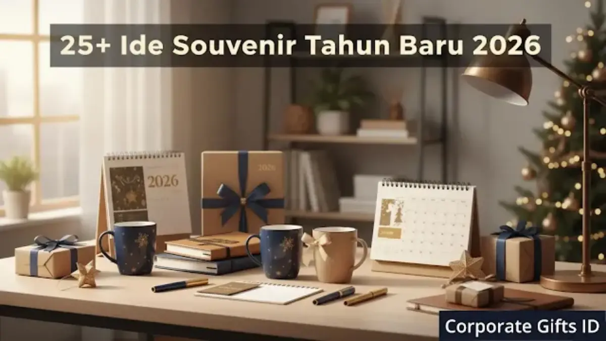 Inspirasi souvenir kantor tahun baru 2026 premium berkonsep fungsional dan elegan