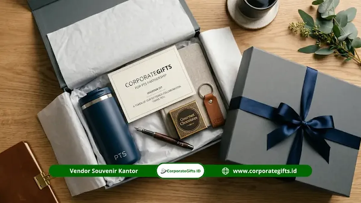 Paket gift set kemitraan kampus swasta dengan dual logo laser grafir | CorporateGifts.ID