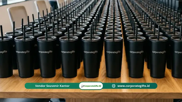 Pilihan paket souvenir perpisahan kantor massal tumbler dan notebook agenda | CorporateGifts.ID