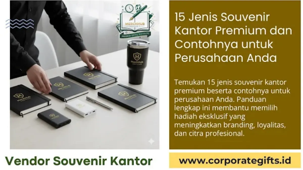 Display Paket Gift Set Souvenir Kantor Premium Berisi Agenda Kulit, Tumbler, dan Pulpen Logam | CorporateGifts.ID