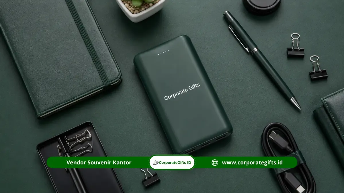 Souvenir Powerbank Custom Logo Solusi Branding Kantor | CorporateGifts.ID