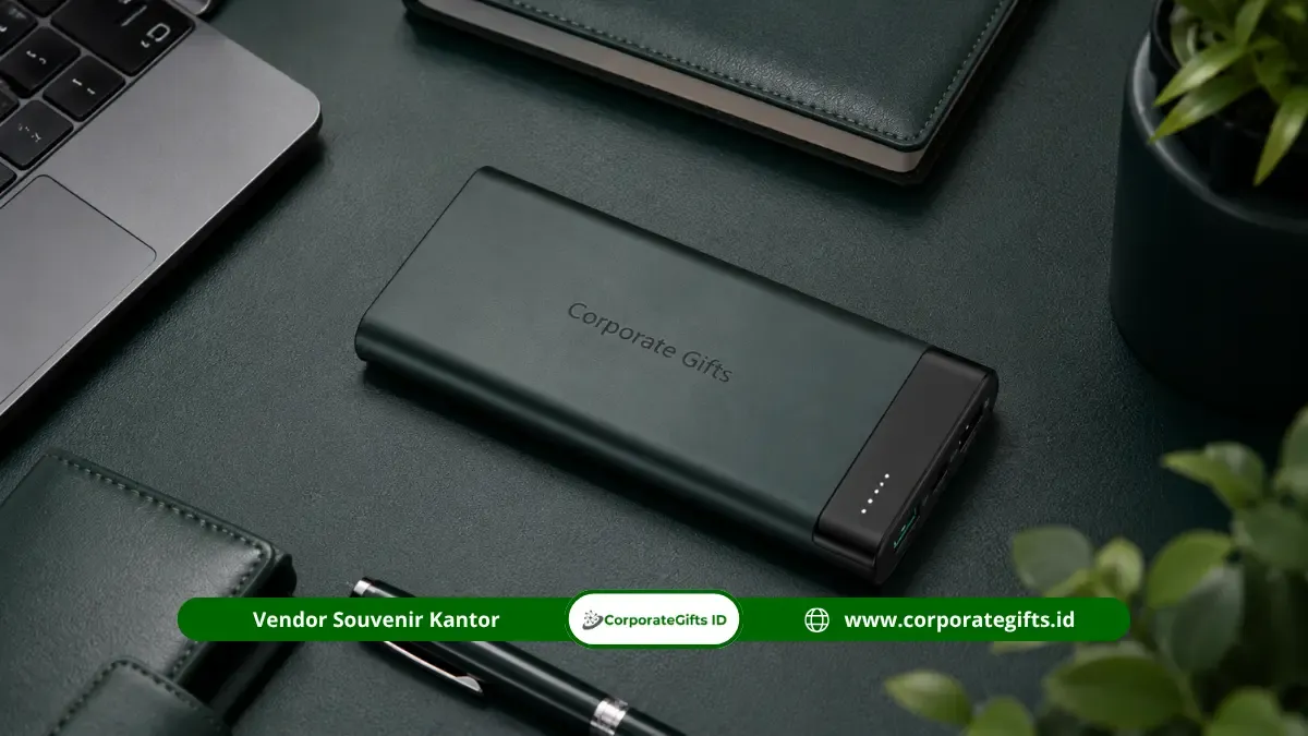 Powerbank Fast Charging Custom Souvenir Kantor Premium - CorporateGifts.ID