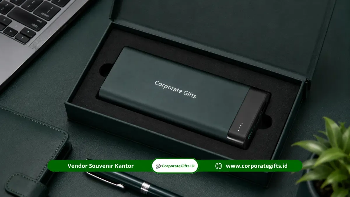 Packaging Hardbox Souvenir Powerbank Fast Charging - CorporateGifts.ID