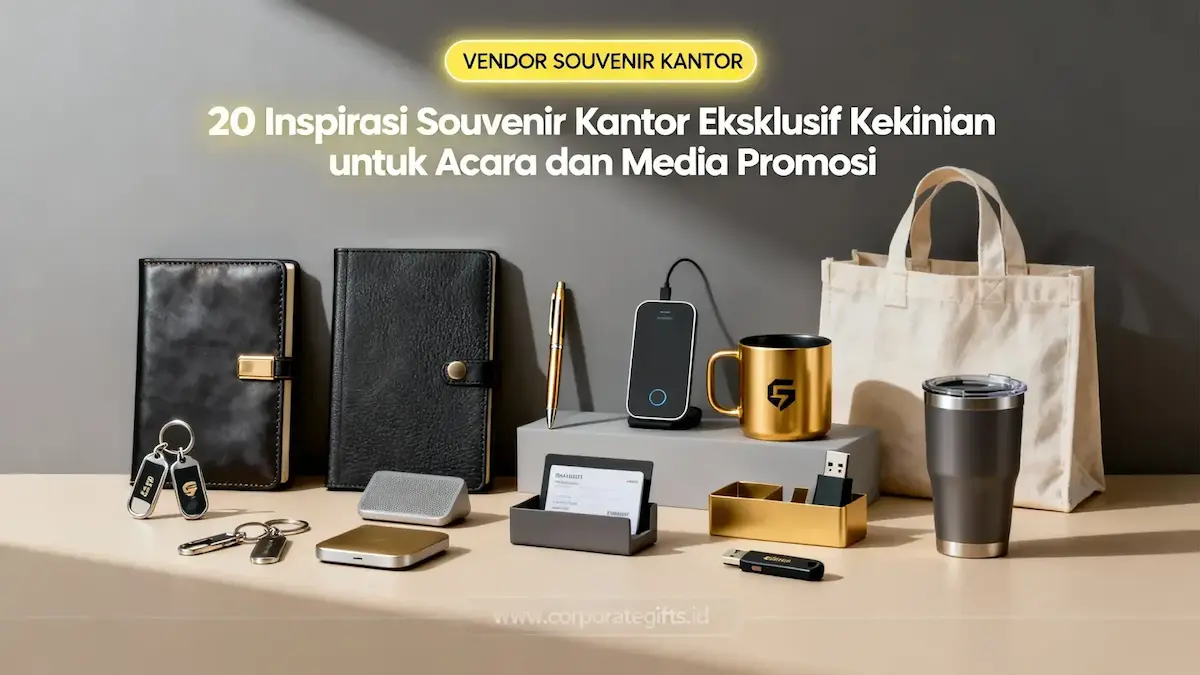 Paket souvenir promosi kantor eksklusif custom logo | CorporateGifts.ID