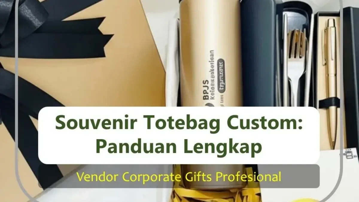 Paket Souvenir Totebag Custom Lengkap dengan Tumbler dan Cutlery Set | CorporateGifts.ID