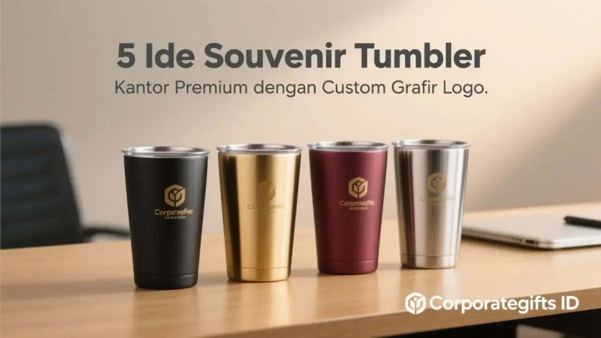 5 Souvenir Tumbler Kantor Premium dengan Custom Grafir Logo - CorporateGifts.ID