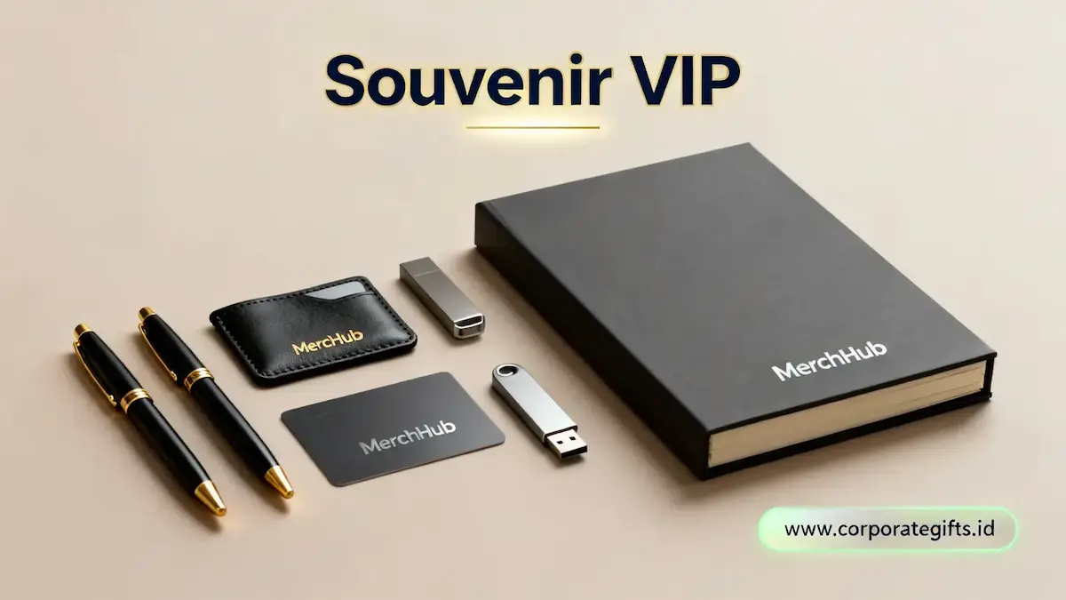 Executive gift set souvenir VIP notebook kulit card holder dan pulpen metal | CorporateGifts.ID
