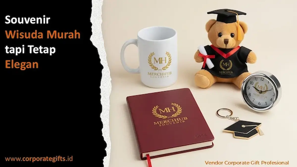 Inspirasi paket souvenir wisuda murah elegan mug notebook jam meja | CorporateGifts.ID