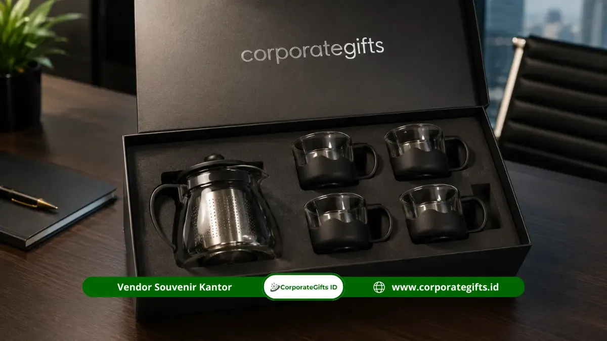 Pilihan tea set keramik premium untuk souvenir relasi bisnis | CorporateGifts.ID