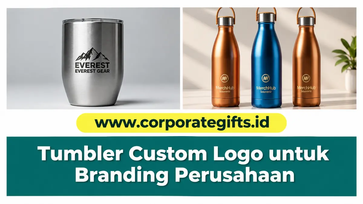 Varian Tumbler Custom Logo Stainless Steel dan Metalik | CorporateGifts.ID